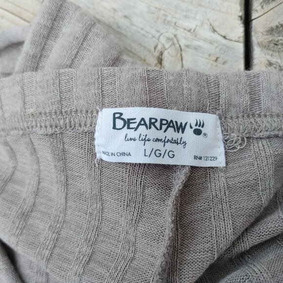 BEARPAW GREY Leggings/Base Layer Women's Size Large Ankle Detail - Picture 2 of 7